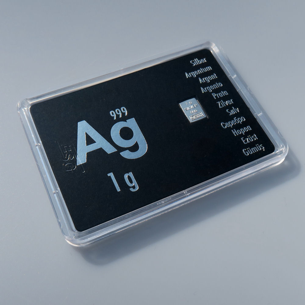 Silberbarren 1g "Ag International" (Motivbox) - Detailansicht 1