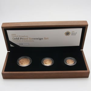 Goldmünzen "Gold Proof Sovereign" 2008 Set – 3-tlg. (Großbritannien) - Hauptansicht