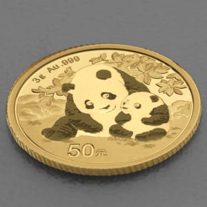 Goldmünze 3g "Panda" 2024 (China) - Miniaturansicht 3
