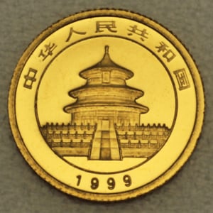 Goldmünze 1/20oz "Panda" 1999 (China) - Miniaturansicht 2