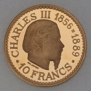 Goldmünze 10 Francs "Fürst Rainier III" 1966 (Monaco) - Miniaturansicht 2