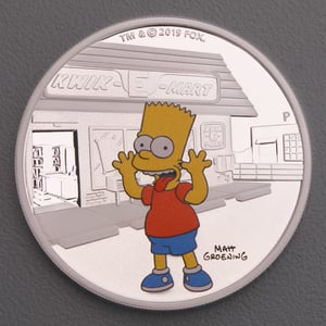 Silbermünze 1oz "Bart Simpson" 2019 (koloriert) The Simpsons (Tuvalu) - Hauptansicht