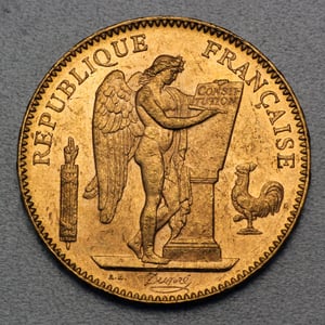 Goldmünze 50 Francs "Engel Republik" (Frankreich) - Hauptansicht