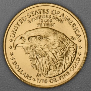Goldmünze 1/10oz "American Eagle" aktueller Jahrgang (USA) - Hauptansicht