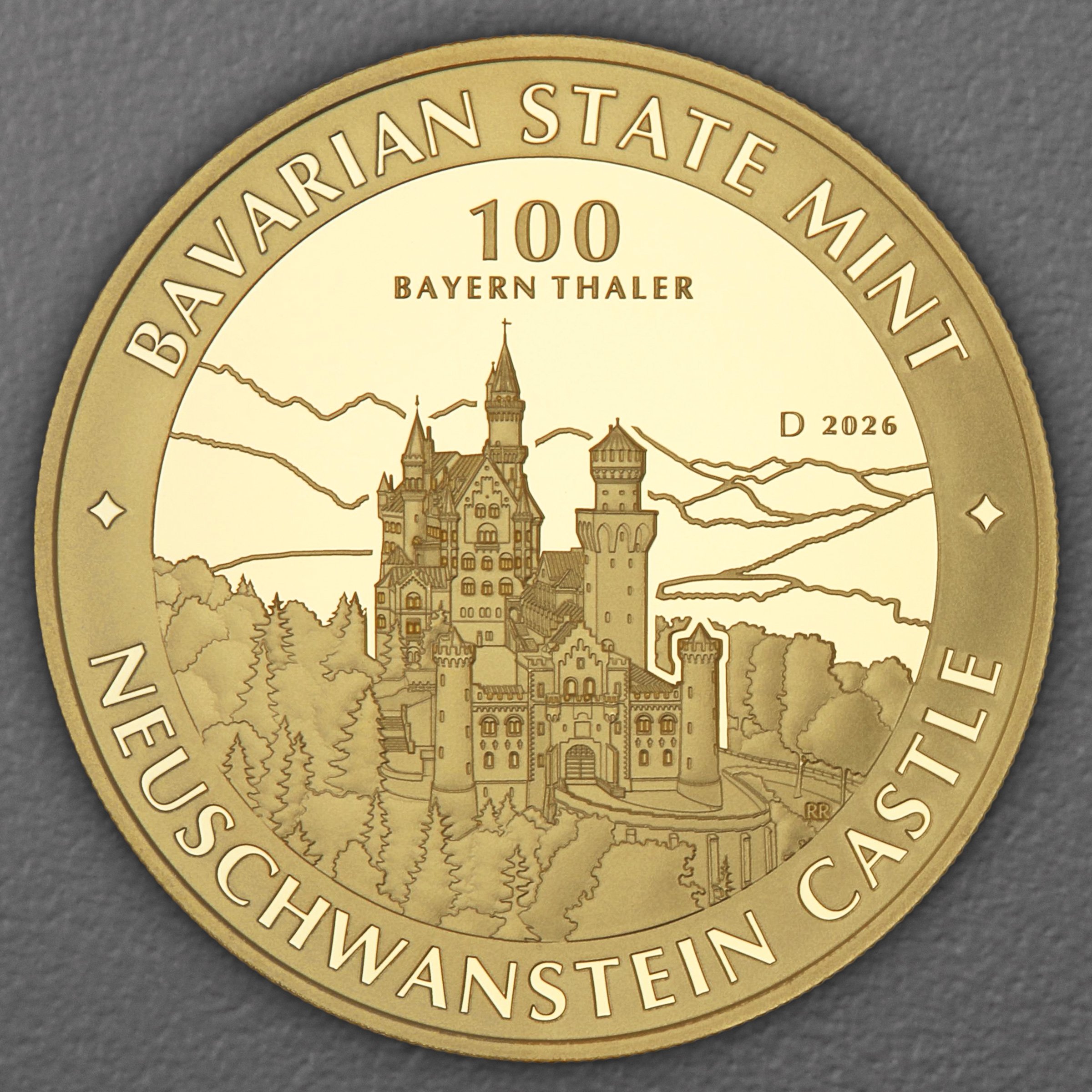 Gold 1oz "Schloss Neuschwanstein" 2026 Bayern Thaler (Deutschland) - Hauptansicht