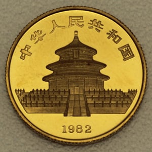 Goldmünze 1/4oz "Panda" 1982 (China) - Miniaturansicht 2