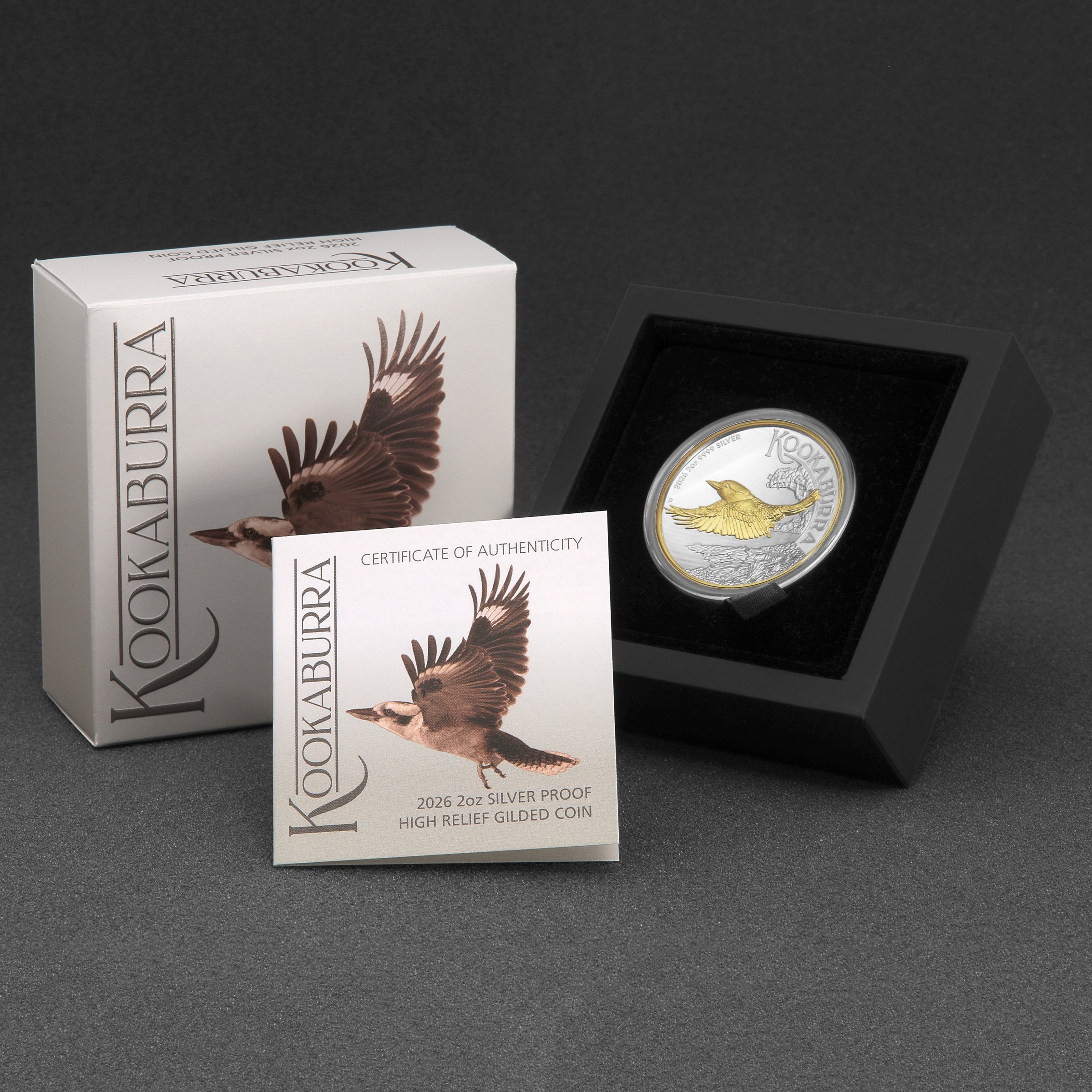 Silbermünze 2oz "Kookaburra" 2026 (PP/HR/vergoldet) (Australien) - Detailansicht 4
