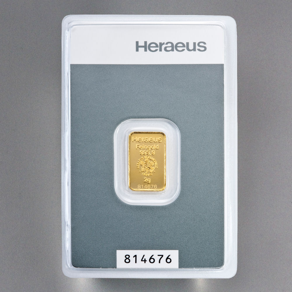 Goldbarren 2g "Kinebar" HERAEUS - Hauptansicht