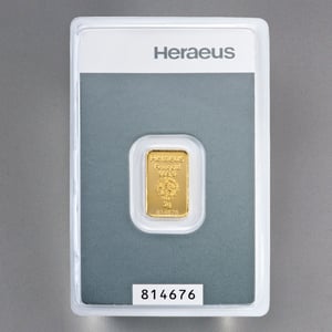 Goldbarren 2g "Kinebar" HERAEUS - Hauptansicht