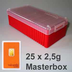 Goldbarren 25x 2,5g VALCAMBI (Masterbox) - Hauptansicht
