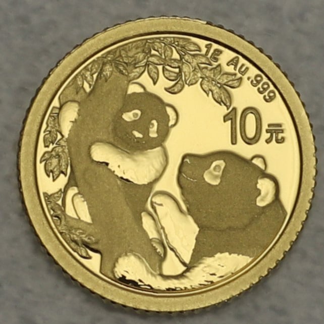Goldmünze 1g "Panda" 2021 (China) - Hauptansicht