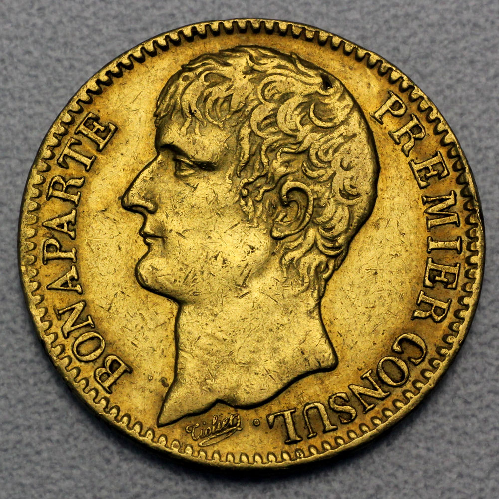 Goldmünze 40 Francs "Bonaparte Premier Consul" (Frankreich) - Hauptansicht