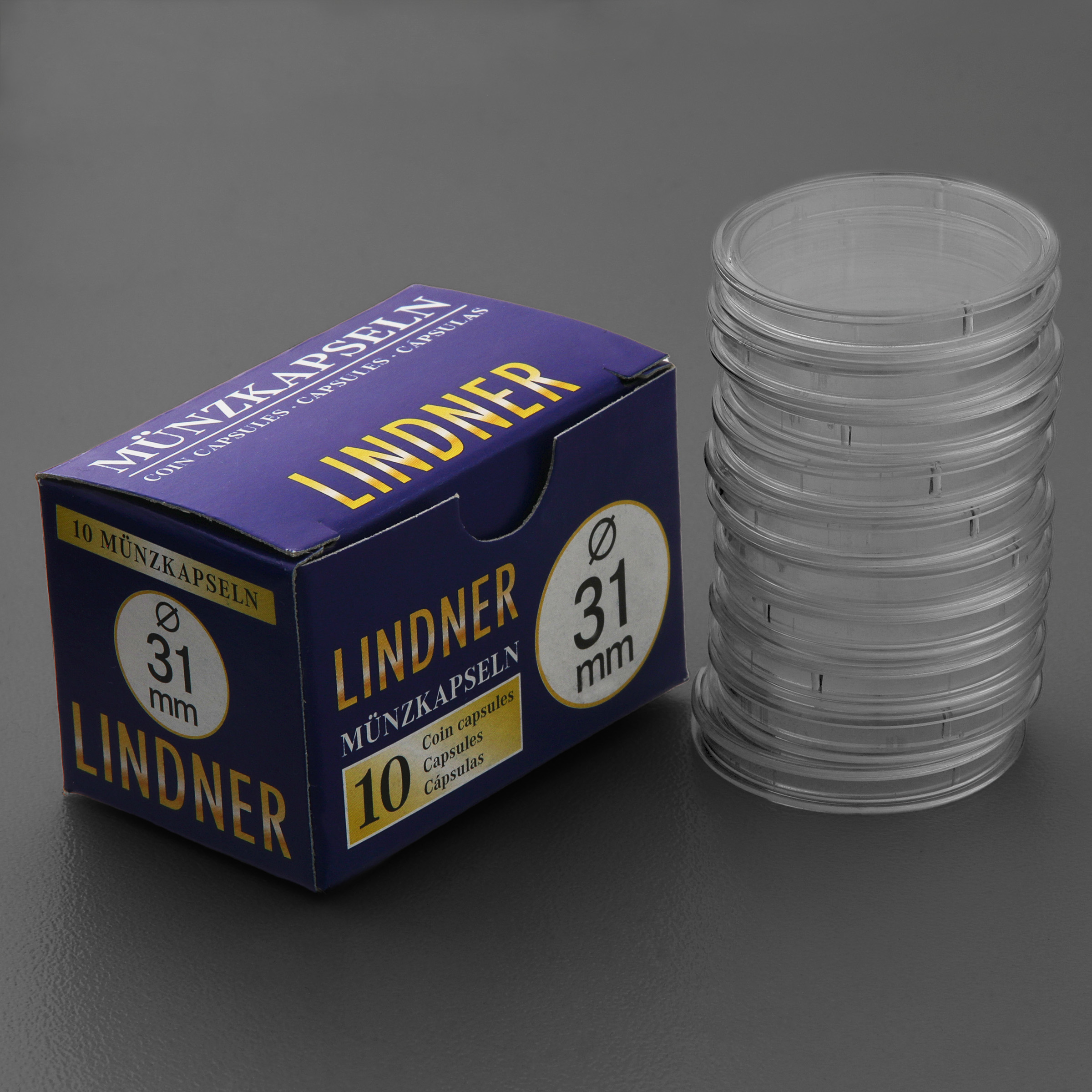 Münzkapseln 31mm 10er-Packung - Hauptansicht