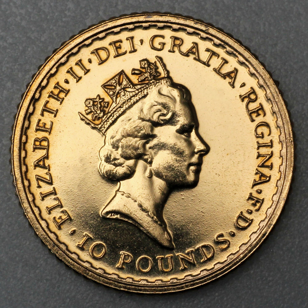 Goldmünze 1/10oz "Britannia" vor 2013 (22kt) (Großbritannien) - Detailansicht 1