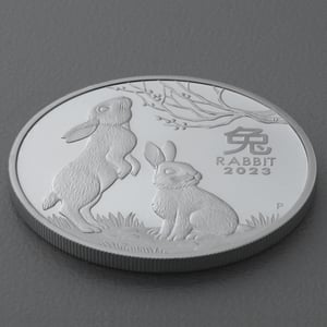 Silbermünze 1oz "Hase" 2023 (PP) Lunar III – Year of the Rabbit (Australien) - Miniaturansicht 3