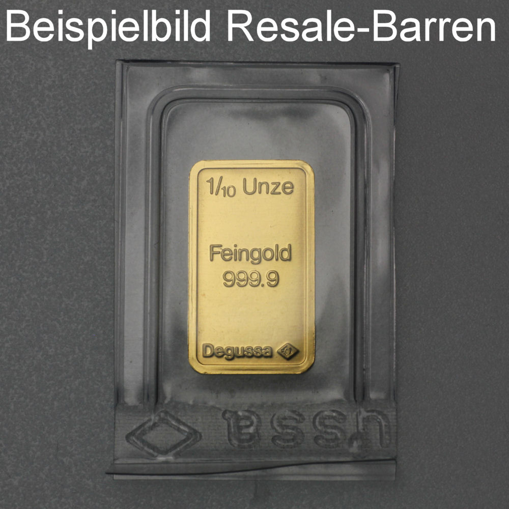 Goldbarren 1/10oz "Resale" (div. Hersteller) - Detailansicht 1