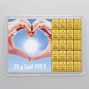 Goldbarren 20g "Goldene Zukunft" (Flip) - Hauptansicht