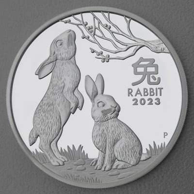 Silbermünzen 2oz + 1oz + 1/2oz "Hase" 2023 (PP) Set – 3-teilig Lunar III (Australien) - Miniaturansicht 10