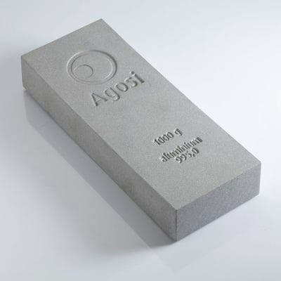 Aluminiumbarren 1kg (995 Al) - Miniaturansicht 1
