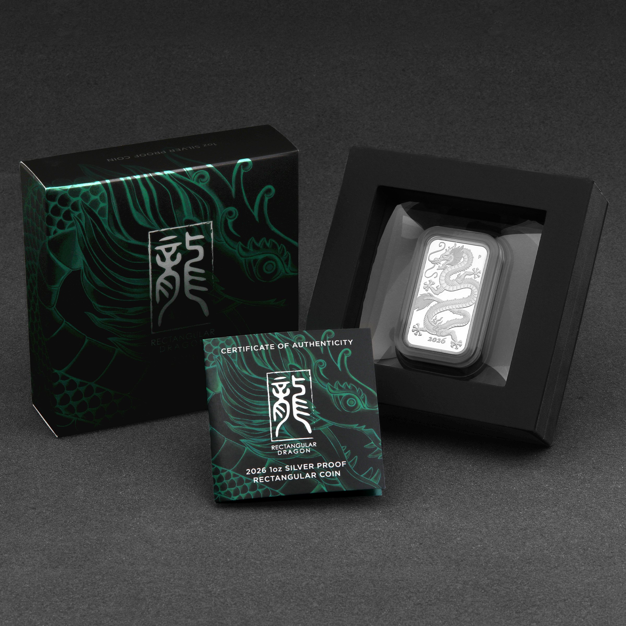 Silbermünzbarren 1oz "Rectangular Dragon" 2026 (PP) (Australien) - Detailansicht 4