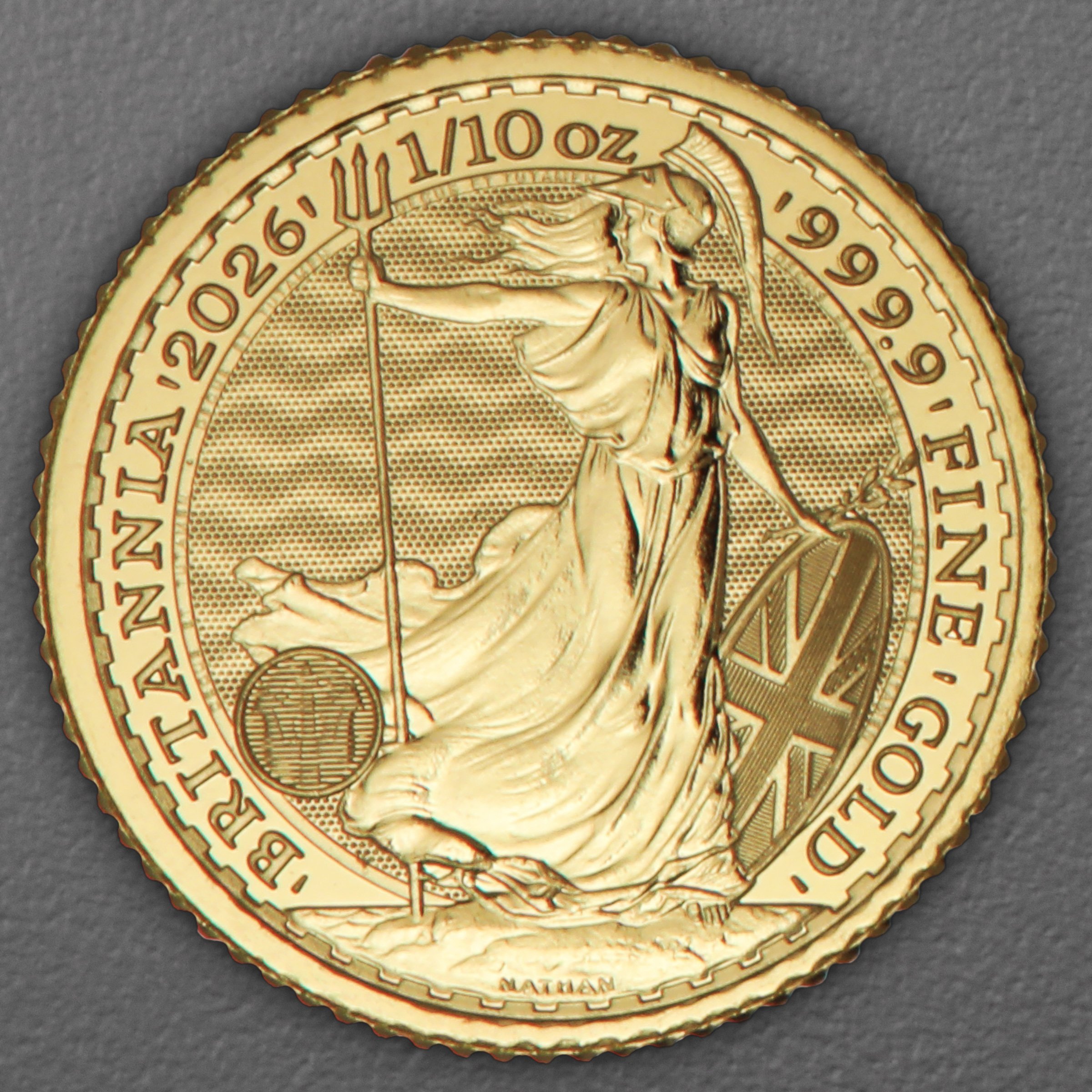 Goldmünze 1/10oz "Britannia" aktueller Jahrgang (Großbritannien) - Hauptansicht
