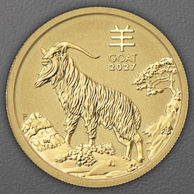 Goldmünze 1/20oz "Ziege" 2027 Lunar III – Year of the Goat (Australien) - Hauptansicht