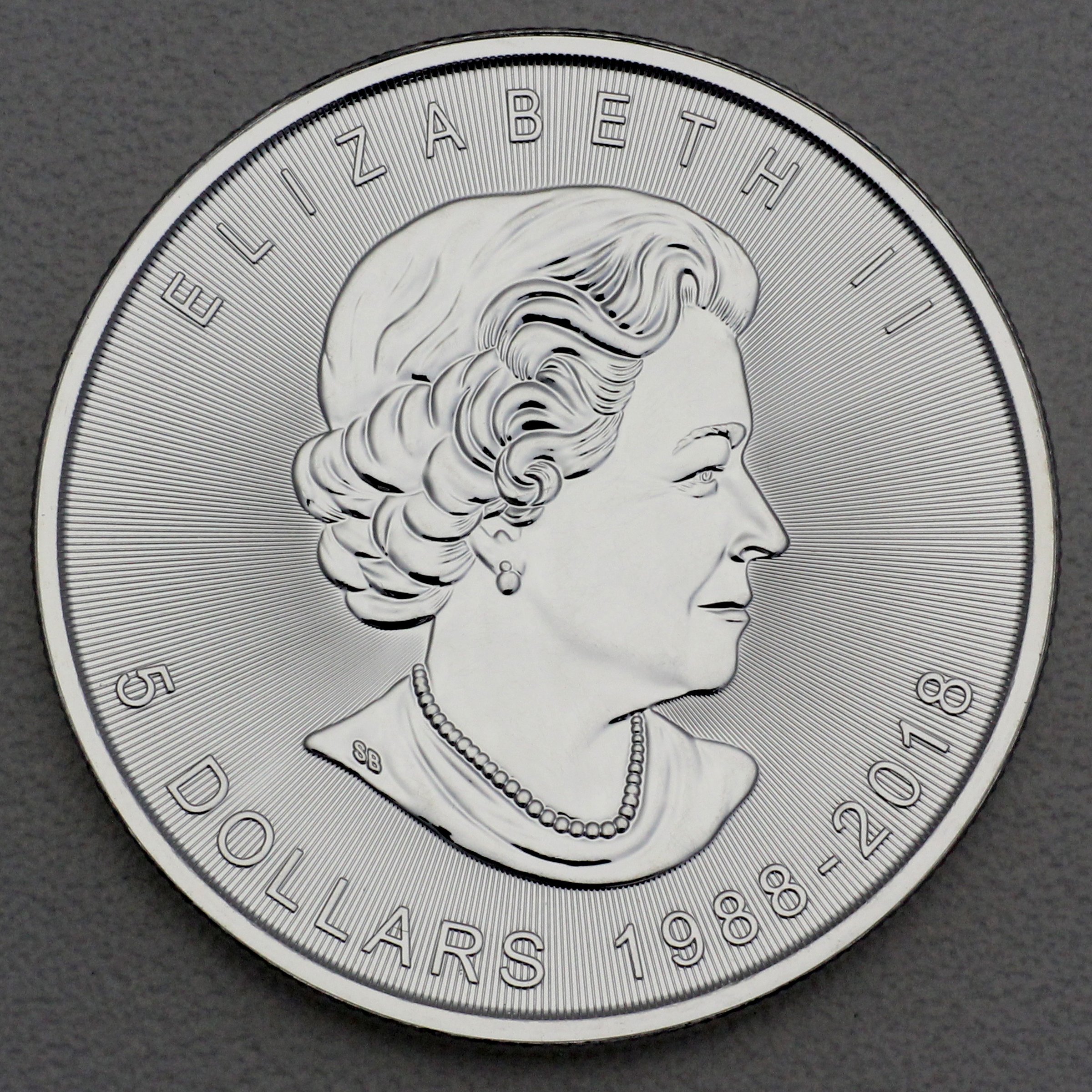 Silbermünze 1oz "Maple Leaf" 2018 30 Jubiläum (Kanada) - Detailansicht 1