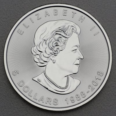 Silbermünze 1oz "Maple Leaf" 2018 30 Jubiläum (Kanada) - Miniaturansicht 2