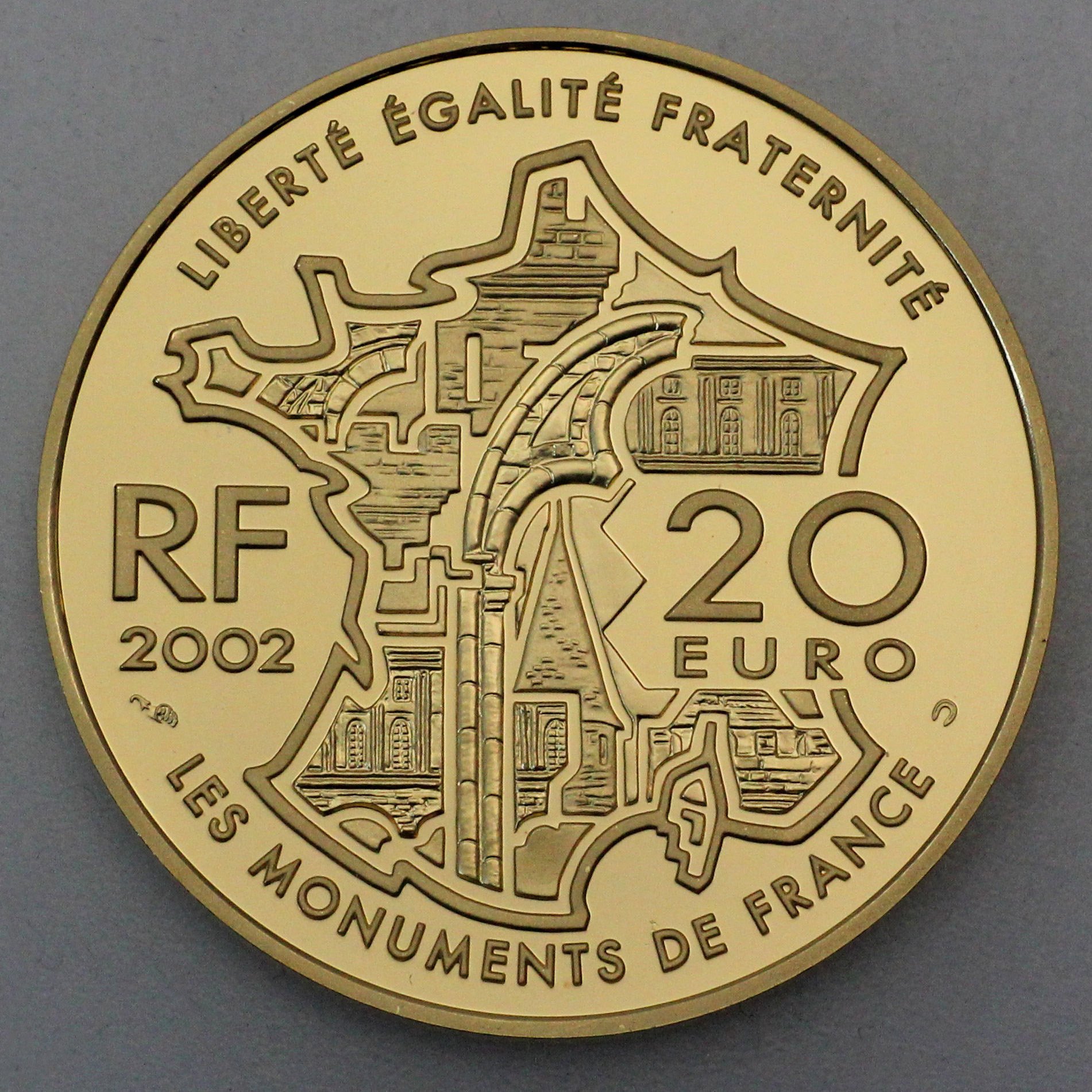 Goldmünze 20 Euro "Mont-St-Michel" 2002 (Frankreich) - Detailansicht 1