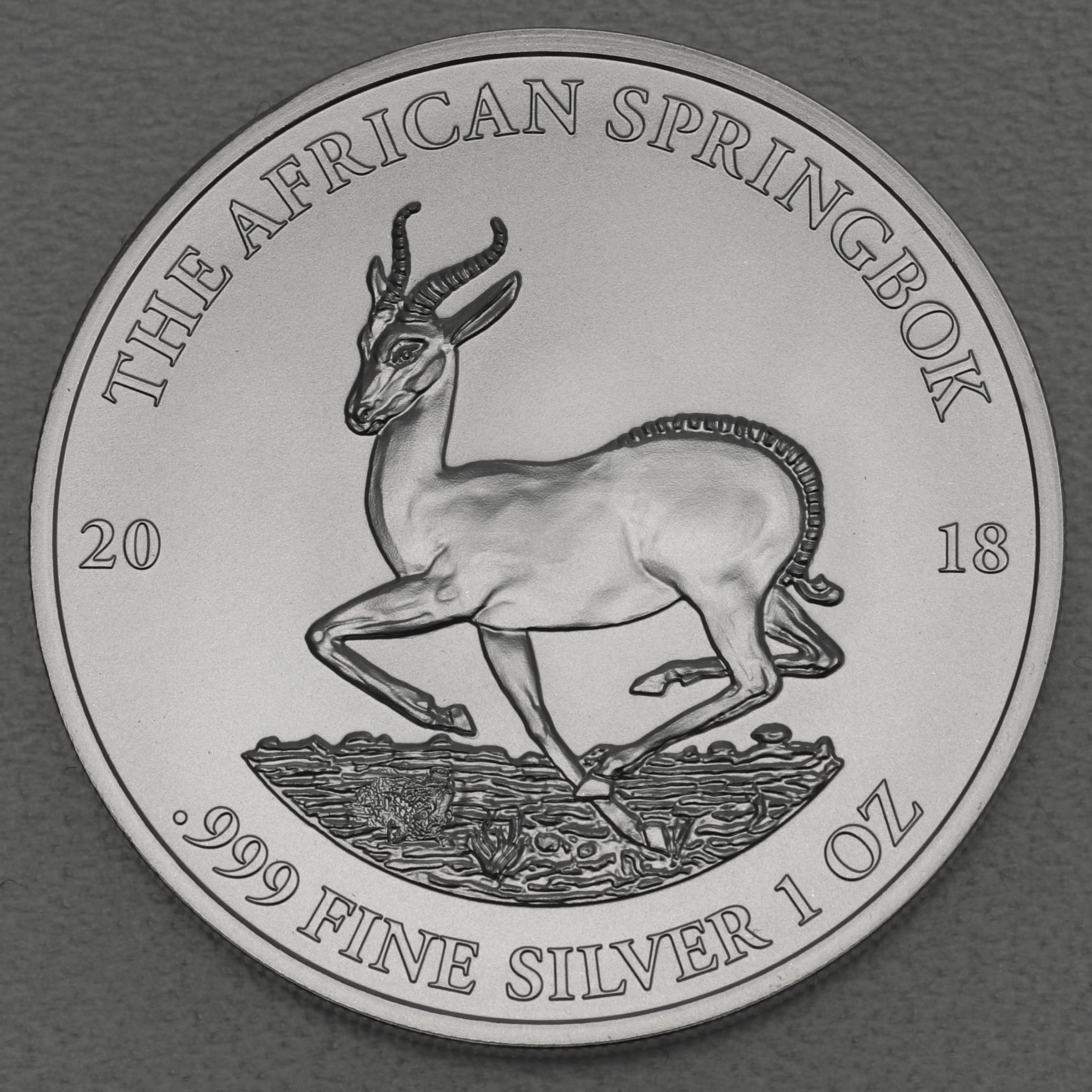 Silbermünze 1oz "Springbock" 2018 (Gabun) - Hauptansicht
