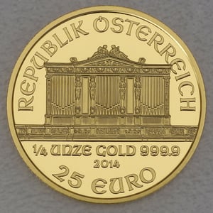 Goldmünzen "Wiener Philharmoniker" 2014 (PP) Set – 2-teilig 1oz+1/4oz (Österreich) - Miniaturansicht 5