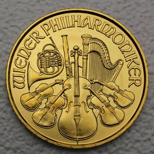 Goldmünze 1/25oz "Wiener Philharmoniker" verschiedene Jahrgänge (Österreich) - Hauptansicht