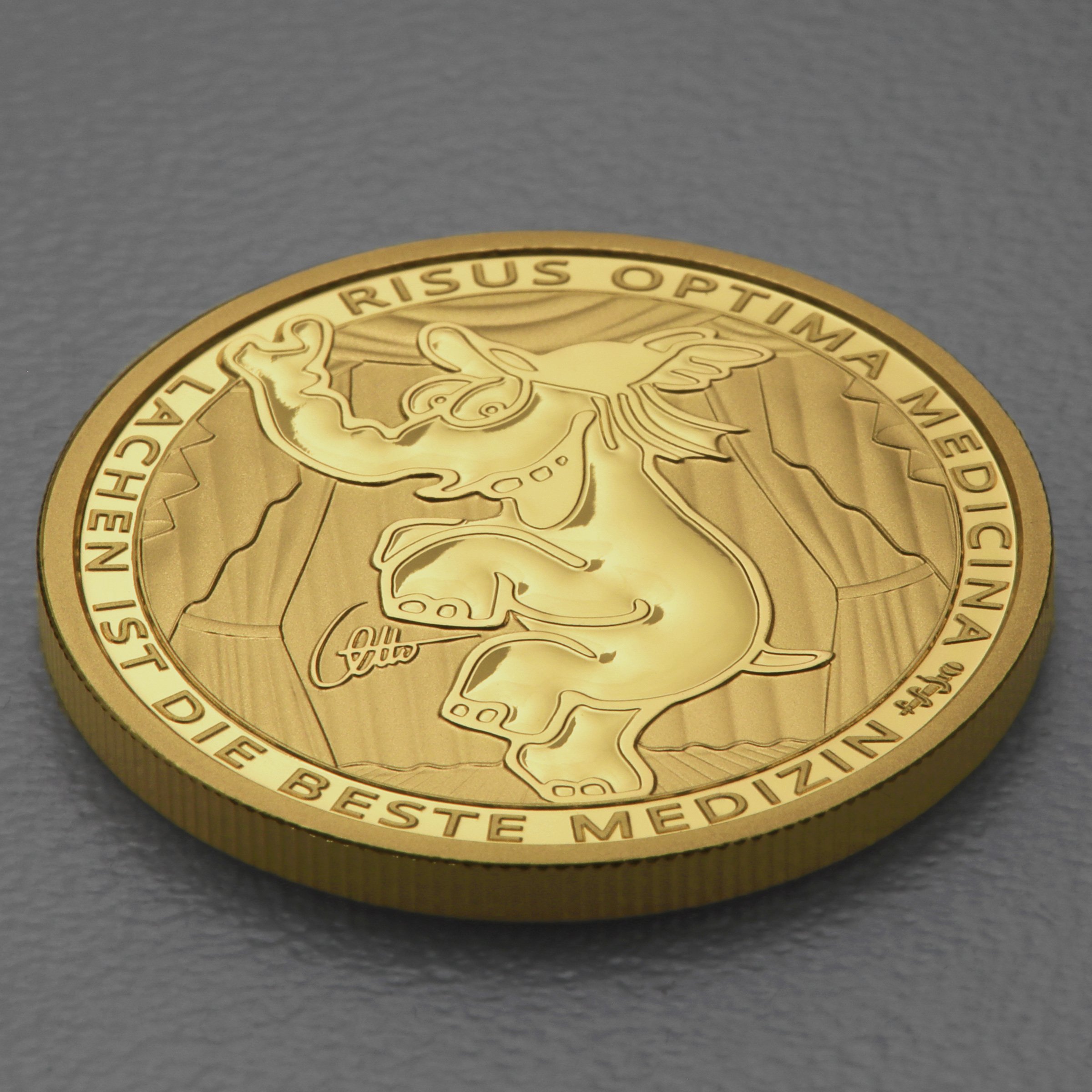 Goldmünze 1oz "Risus Optima Medicina" 2023 Ottifanten – Funnyfant (Tuvalu) - Detailansicht 2