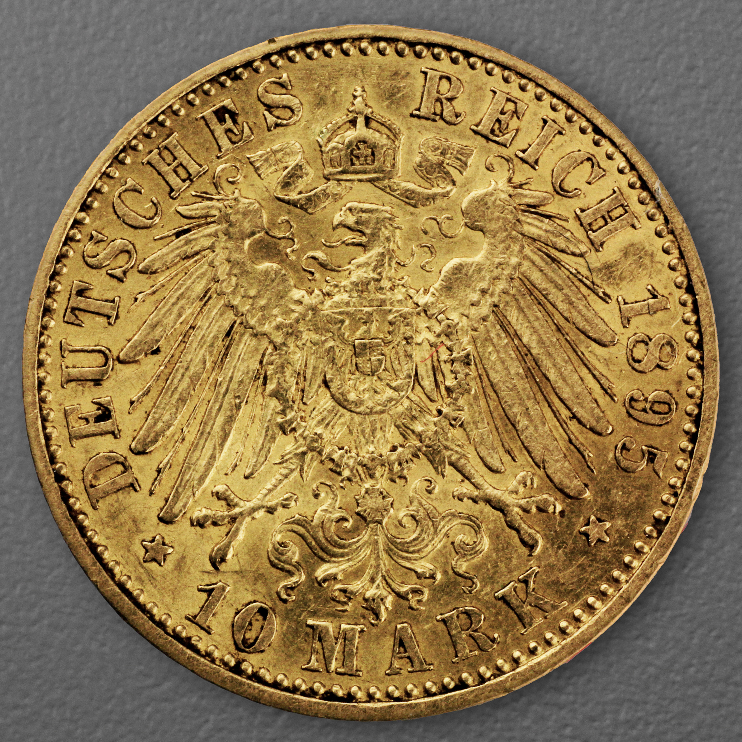 Goldmünze 10 Mark "Wilhelm II." 1895-A J.251 (Preußen) - Detailansicht 1