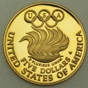 Goldmünze 5 Dollar "Olympia Seoul" 1988 (PP) (USA) - Miniaturansicht 2