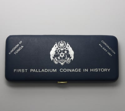 Palladiummünzen "Coronation 1967 Set" 1 Hau + 1/2 Hau + 1/4 Hau (Tonga) - Miniaturansicht 4