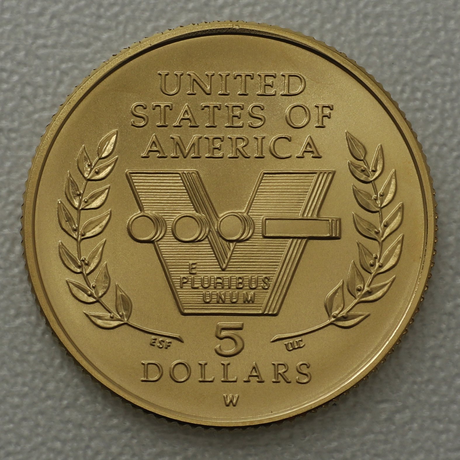 Goldmünze 5 Dollar "World War II 50th" 1993 (USA) - Detailansicht 1