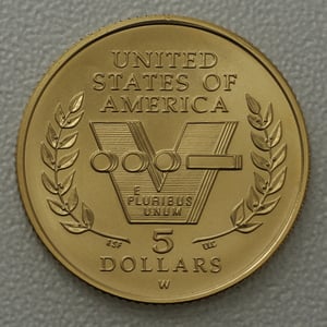 Goldmünze 5 Dollar "World War II 50th" 1993 (USA) - Miniaturansicht 2