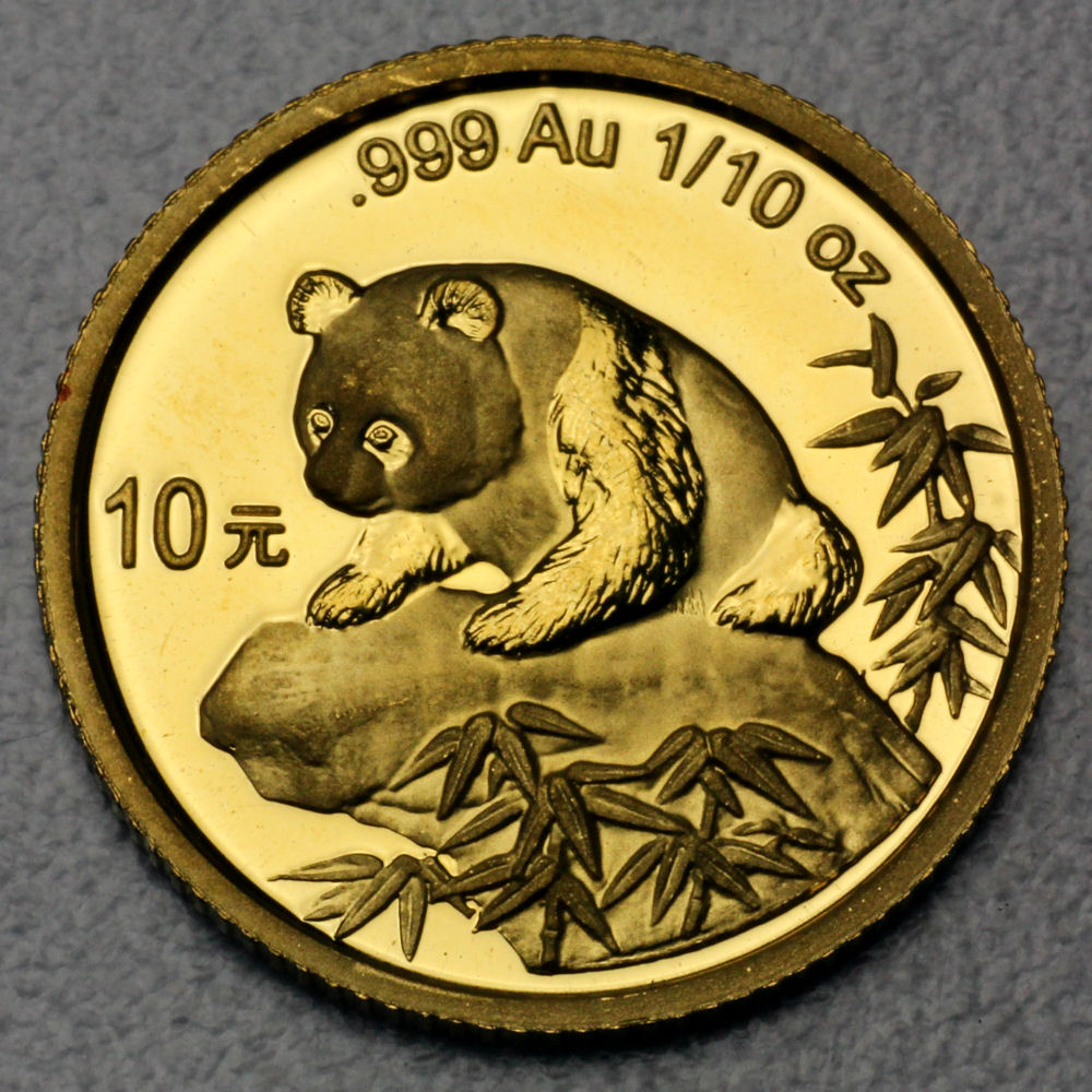 Goldmünze 1/10oz "Panda" 1999 (China) - Hauptansicht