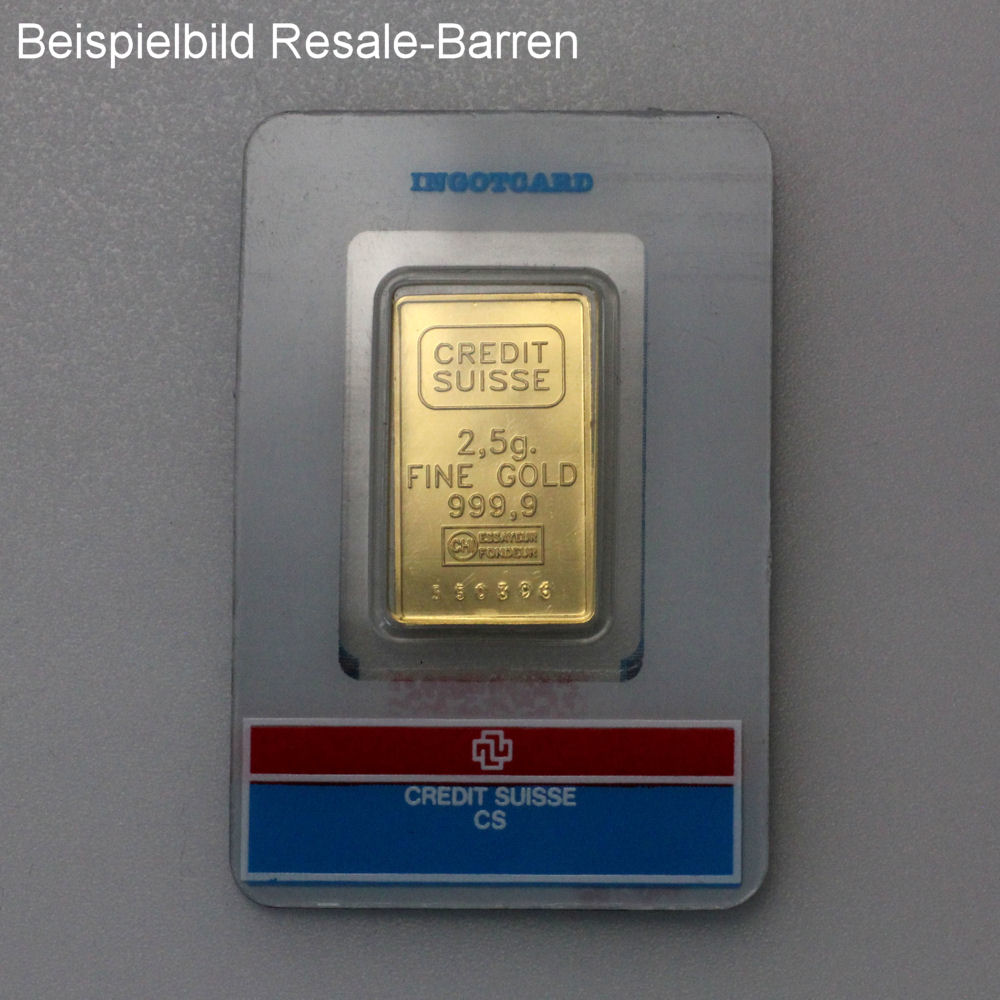 Goldbarren 2,5g "Resale" (div. Hersteller) - Detailansicht 4