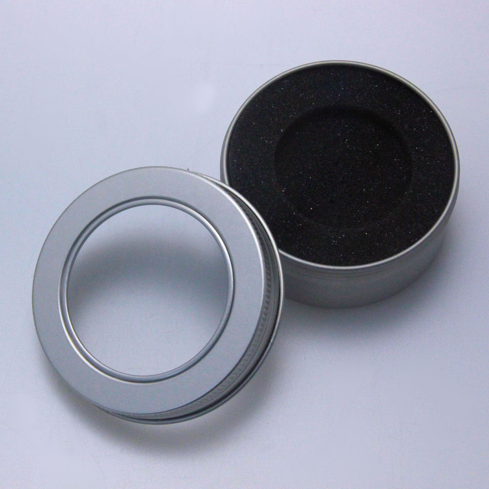 Geschenk-Box "rund/Sichtfenster" (Ø: ca. 6 cm) - Detailansicht 1