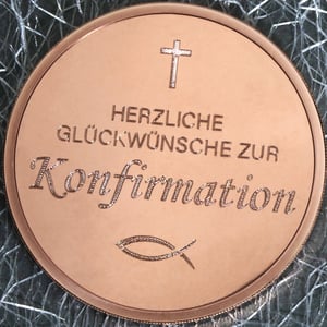Kupfermedaille "Konfirmation" Gravurmedaille - Miniaturansicht 6