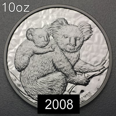Silbermünze 10oz "Koala" 2008 (Australien) - Miniaturansicht 1