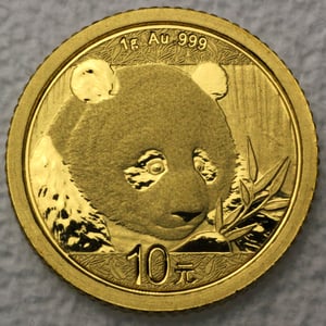 Goldmünze 1g "Panda" 2018 (China) - Hauptansicht