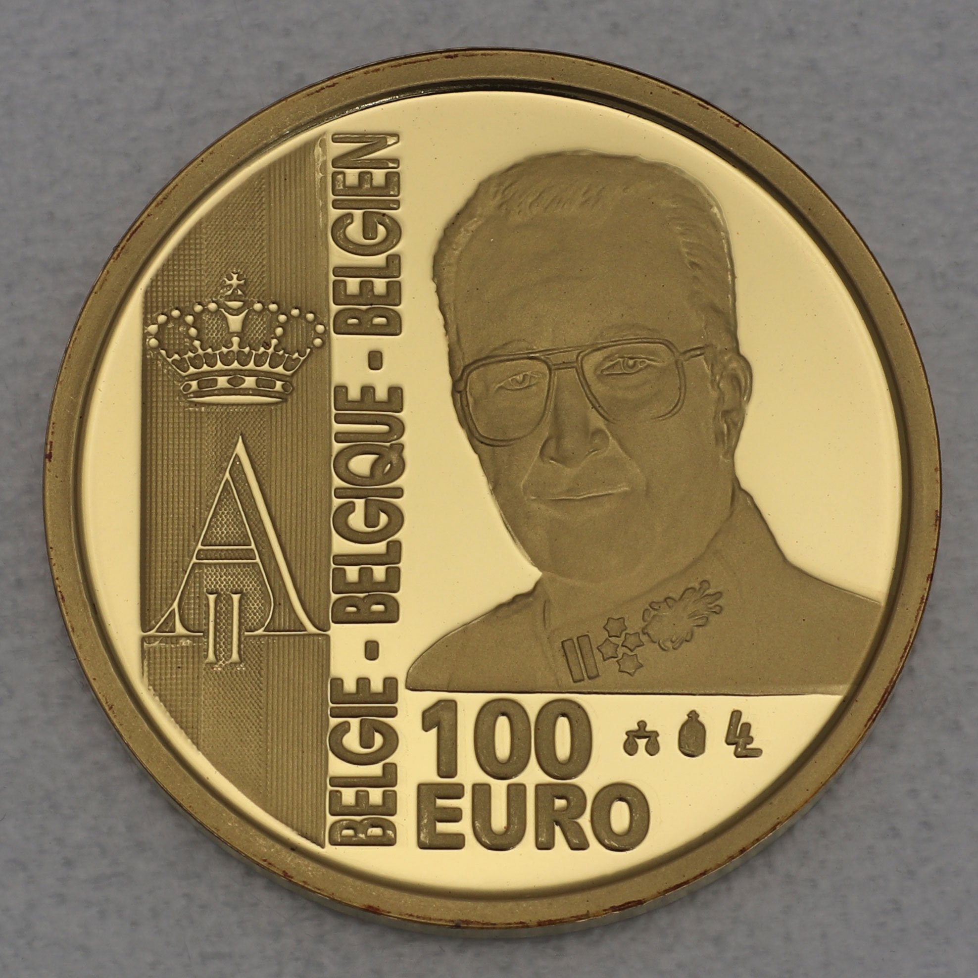 Goldmünze 100 Euro "EU-Franc Germinal" 2003 (Belgien) - Detailansicht 1