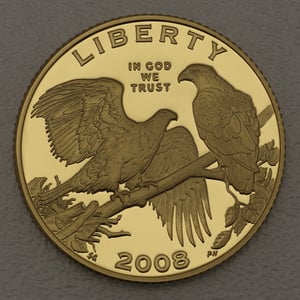Goldmünze 5 Dollar "Bald Eagle" 2008 (PP) (USA) - Hauptansicht