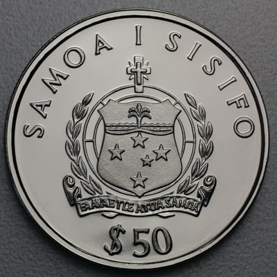 Palladiummünze 1oz "Kon-Tiki 1988" Polierte Platte (Samoa) - Miniaturansicht 2