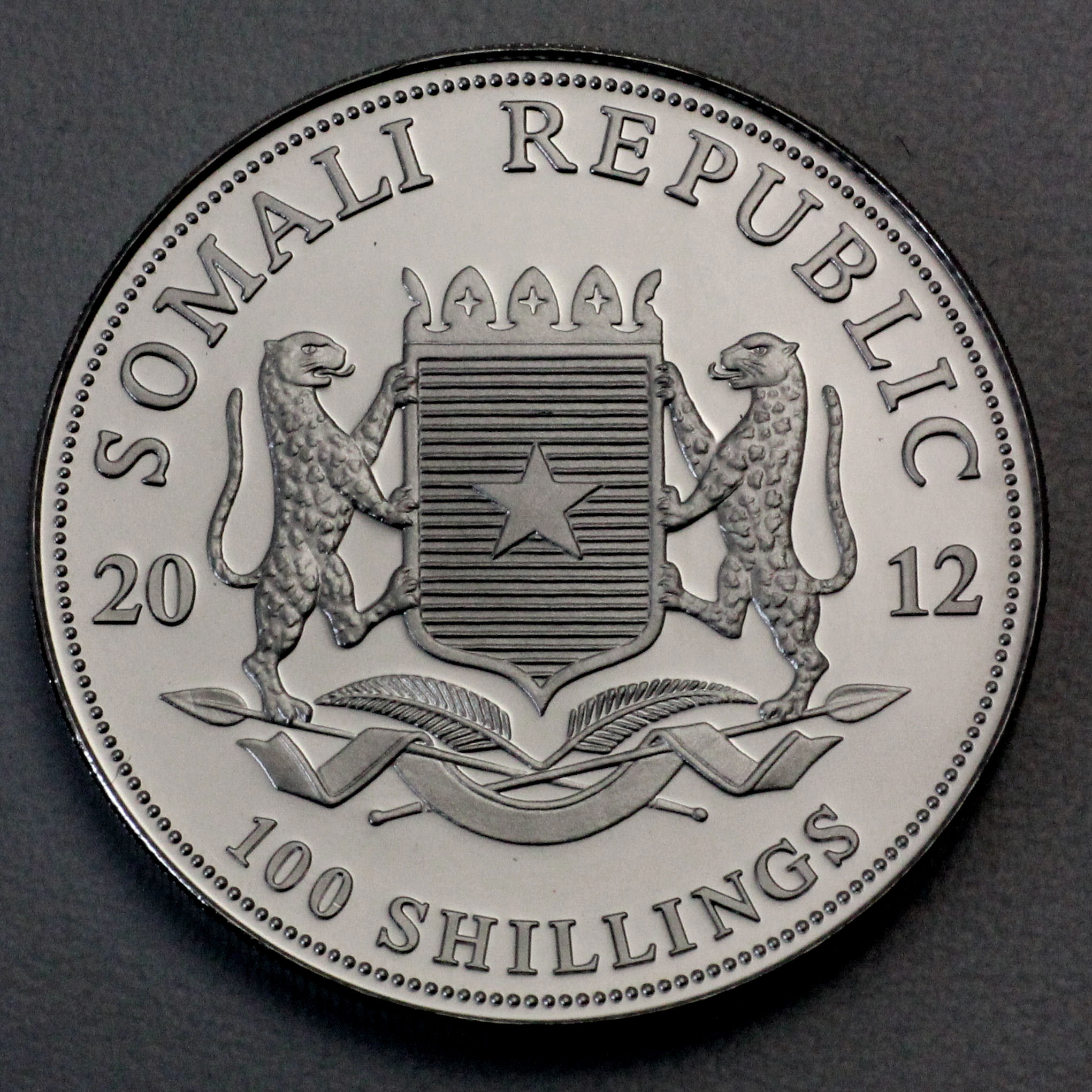 Silbermünze 1oz "Elefant" 2012 African Wildlife (Somalia) - Detailansicht 1