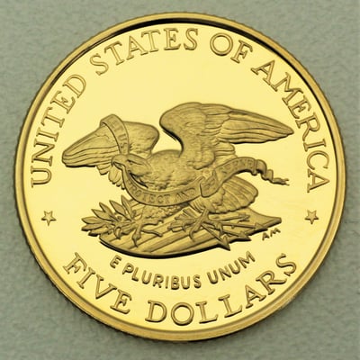 Goldmünze 5 Dollar "Bürgerkrieg" 1995 (PP) (USA) - Miniaturansicht 2