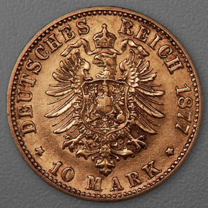 Goldmünze 10 Mark "Wilhelm I." 1877-C J.245 (Preußen) - Miniaturansicht 2